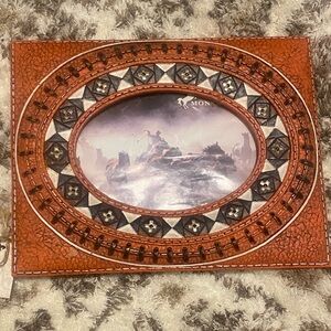 Montana West Rustic Brown and Orange Photo Frame